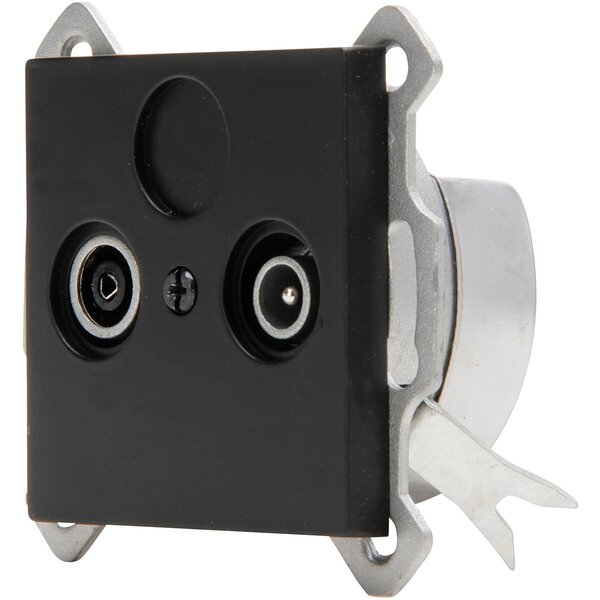 KOPP KOPP Athenis HK07 Matte Black TV/Radio Socket - Flush-mounted LED accessories