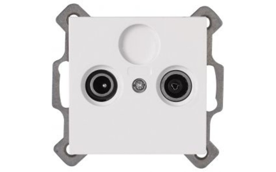 KOPP KOPP Built-in Television/Radio Socket Coax - Bright Gloss White LED Accessories KOPP KOPP Built-in Television/Radio Socket Coax - Bright Gloss White LED Accessories