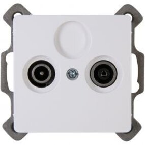 KOPP Televisie/Radio Contactdoos Coax - LED Toebehoren Arctic Wit