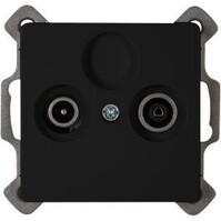 KOPP TV/Radio Wall Socket Coax Matte Black - LED accessories