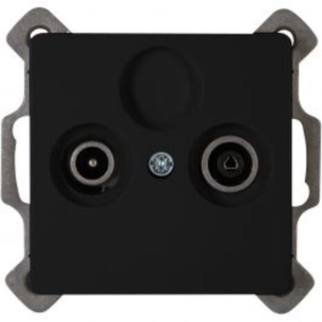 KOPP Television/Radio Coax Wall Socket Matte Black - Ideal LED accessories