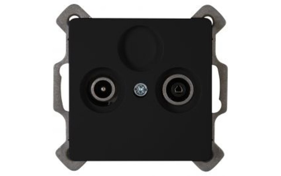 KOPP KOPP Television/Radio Coax Wall Socket Matte Black - Ideal LED accessories