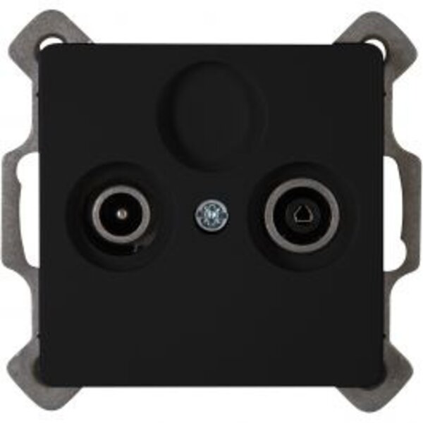 KOPP KOPP Television/Radio Coax Wall Socket Matte Black - Ideal LED accessories