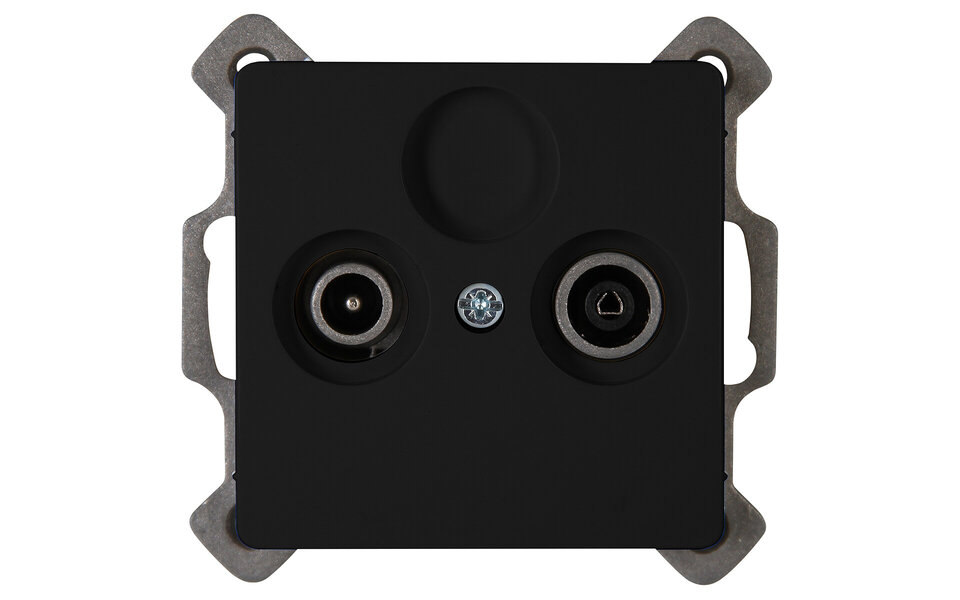 KOPP KOPP Television/Radio Coax Wall Socket Matte Black - Ideal LED accessories