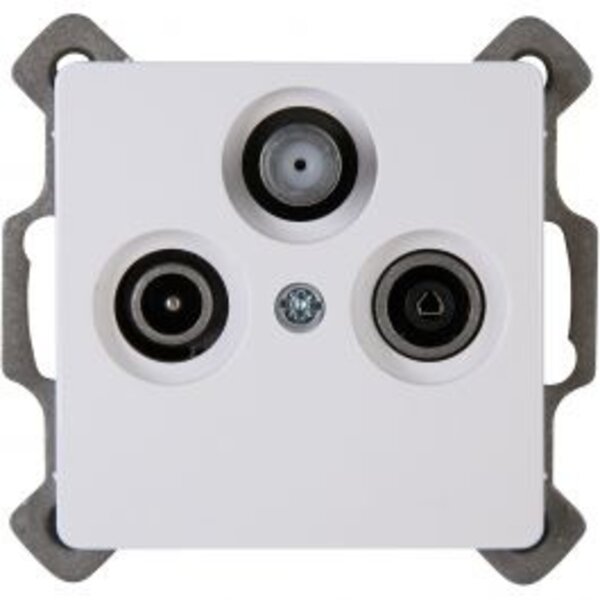 KOPP KOPP Televisie/Radio/Satelliet Inbouw Wandcontactdoos - Arctic Glans Wit LED toebehoren