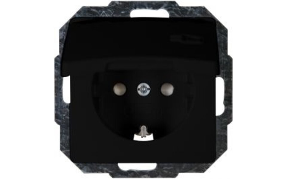 KOPP KOPP Paris HK05 Flush-Mounted Wall Socket Matte Black - Safe LED Accessories