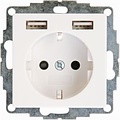 KOPP Athenis HK07 Inbouw Wandcontactdoos - 1-voudig Stopcontact met 2 USB - LED toebehoren KOPP Athenis HK07 Inbouw Wandcontactdoos - 1-voudig Stopcontact met 2 USB - LED toebehoren
