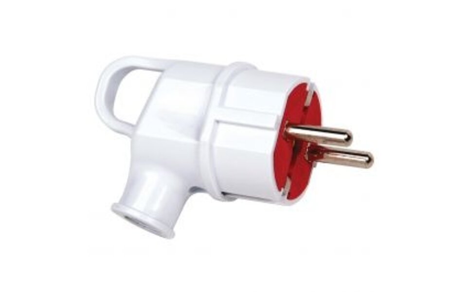 HLW LED Velis Schuko Plug White - Angled with Grounding, Ideal LED Accessories HLW LED Velis Schuko Plug White - Angled with Grounding, Ideal LED Accessories