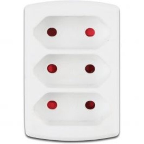 Socket Splitter 3680W - 3 Sockets Matte White | LED Accessories Plug