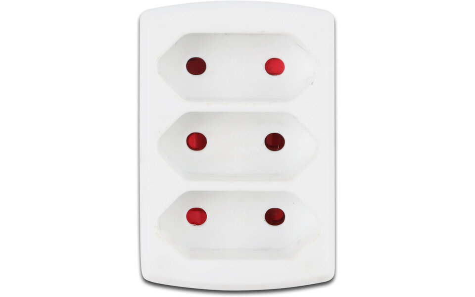 HLW LED Socket Splitter 3680W - 3 Sockets Matte White | LED Accessories Plug