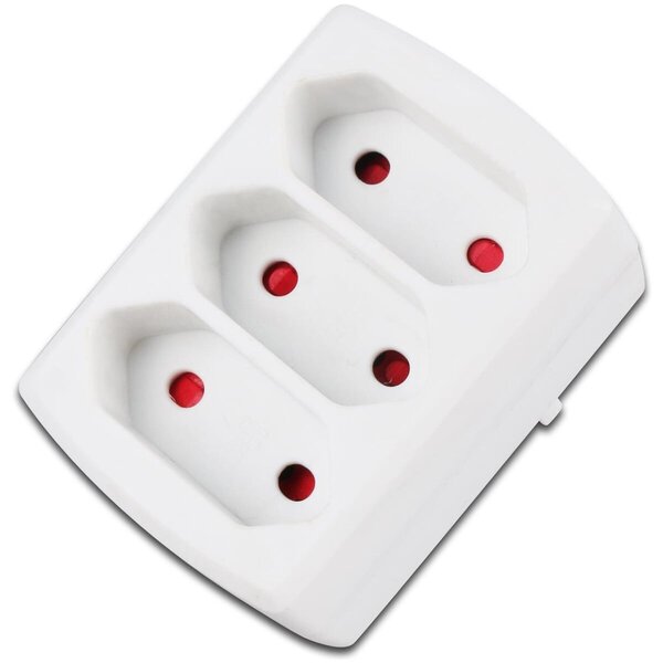 HLW LED Stopcontact Splitter 3680W - 3 Stopcontacten Mat Wit | LED Toebehoren Stekker