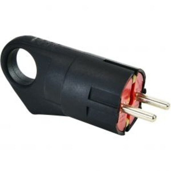 HLW LED Velis Schuko Plug - Splashproof IP44, 16A, Handle & Earth - LED Accessories