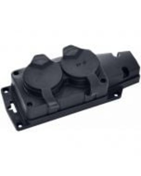 HLW LED Velis Schuko Plug - Splashproof IP44, 16A, Handle & Earth - LED Accessories