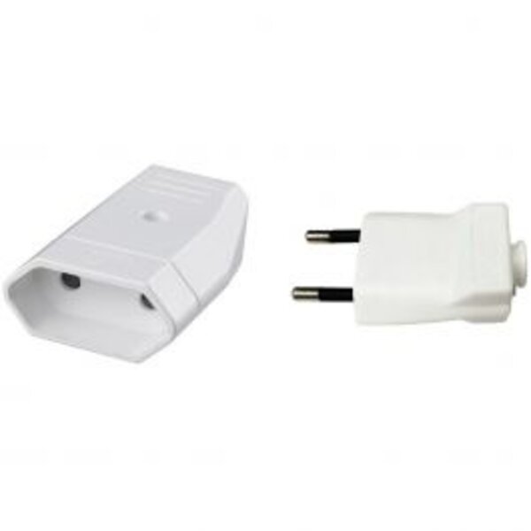 HLW LED Stekker Set Aigi Soky 2300W LED Toebehoren - Eurostekker & Contrastekker, Kinderbeveiligd, 10A Wit