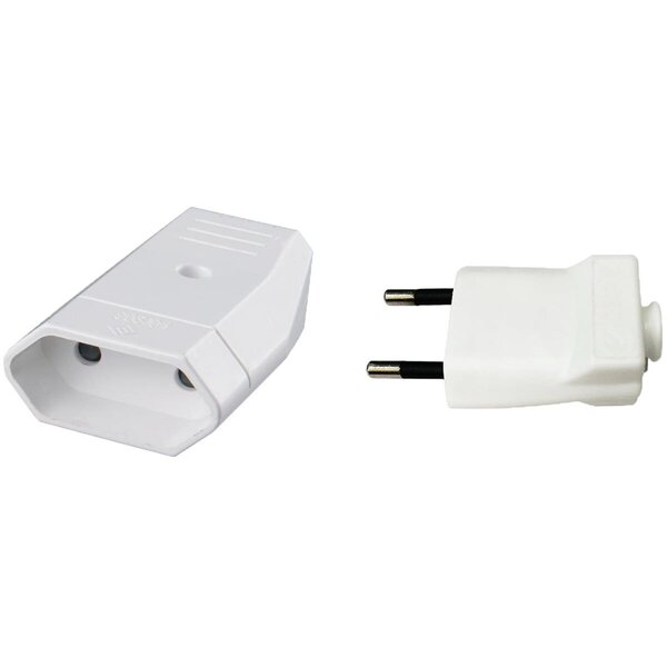 HLW LED Plug Set Aigi Soky 2300W LED Accessories - Euro Plug & Counter Plug, Child Safety, 10A White