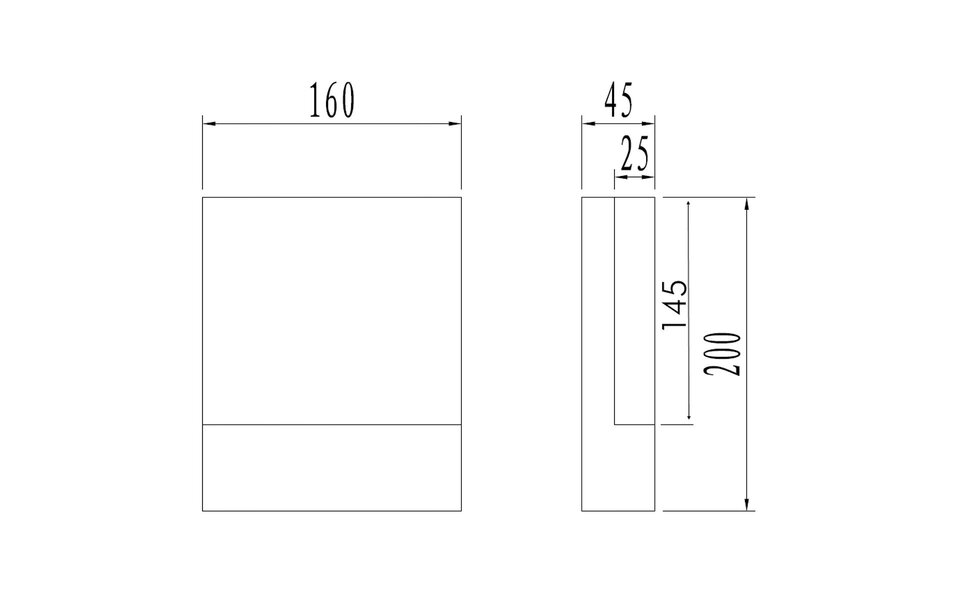 HLW LED Trion Pecano 6W LED Huisnummer Verlichting - Warm Wit 3000K, IP54 Waterdicht