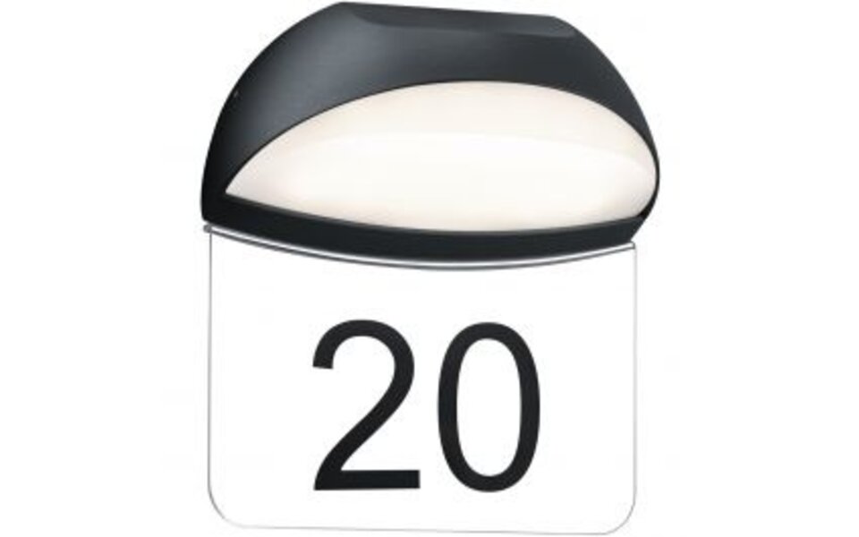 HLW LED Trion Magona 5W LED Huisnummer Verlichting - Waterdicht IP54, Warm Wit 3000K, Mat Antraciet