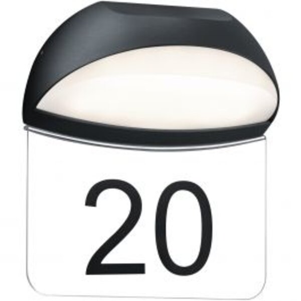 HLW LED Trion Magona 5W LED House Number Lighting - Waterproof IP54, Warm White 3000K, Matte Anthracite