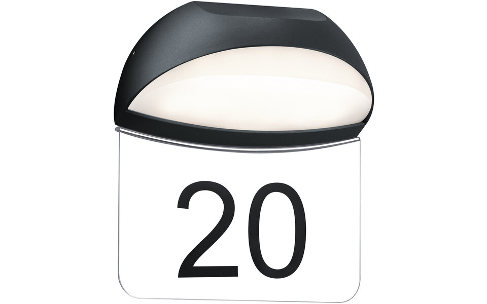 HLW LED Trion Magona 5W LED House Number Lighting - Waterproof IP54, Warm White 3000K, Matte Anthracite