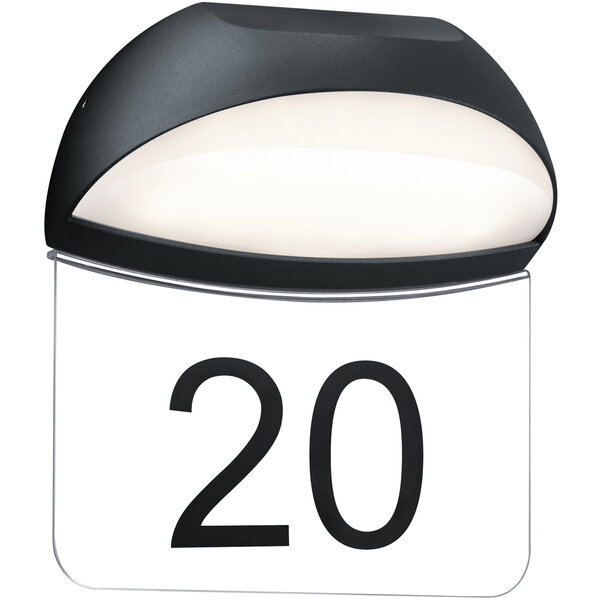 HLW LED Trion Magona 5W LED House Number Lighting - Waterproof IP54, Warm White 3000K, Matte Anthracite