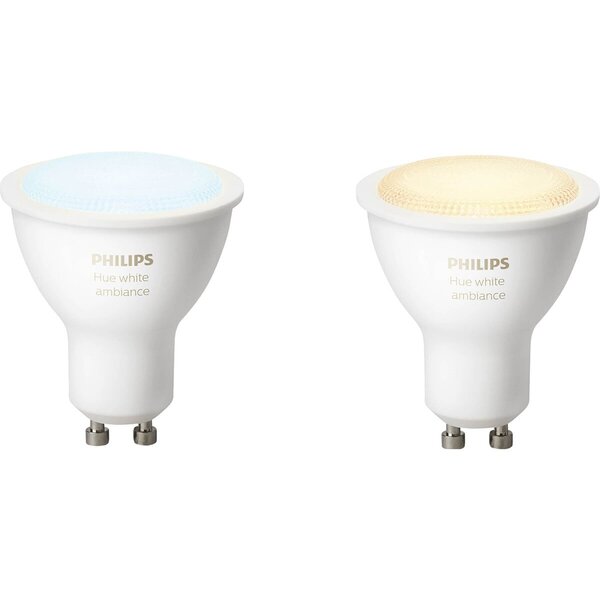 PHILIPS HUE PHILIPS HUE LED Spot GU10 White Ambiance - Dimmable Bluetooth Duo Pack