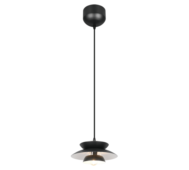 Trio Lighting Trio AMARILA hanglamp | 1x E27 max 40W | zwart | Ø 25 cm | IP20 | 150 cm