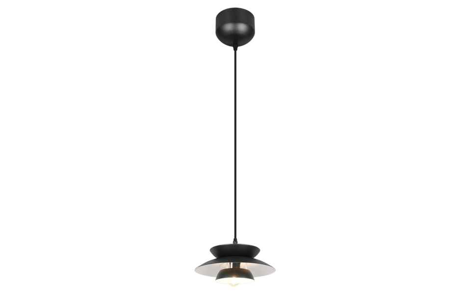 Trio Lighting Trio AMARILA hanglamp | 1x E27 max 40W | zwart | Ø 25 cm | IP20 | 150 cm