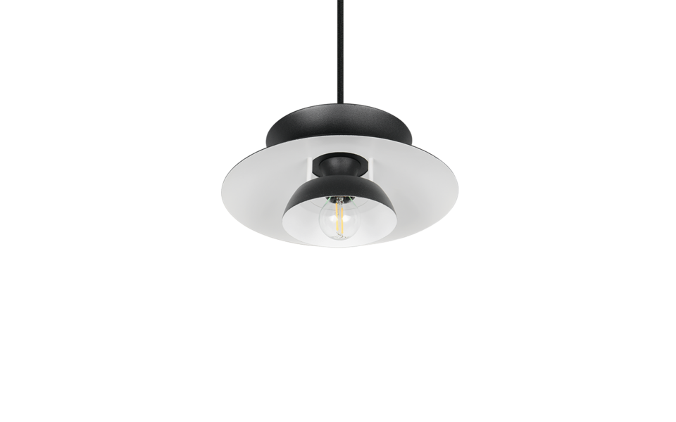 Trio Lighting Trio AMARILA hanglamp | 1x E27 max 40W | zwart | Ø 25 cm | IP20 | 150 cm