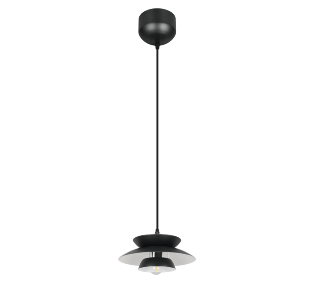 Trio Lighting Trio AMARILA hanglamp | 1x E27 max 40W | zwart | Ø 25 cm | IP20 | 150 cm
