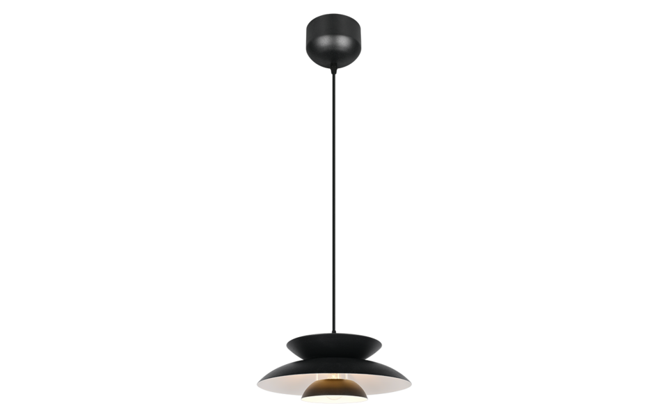 Trio Lighting Trio AMARILA hanglamp | 1x E27 max 40W | zwart | Ø 40 cm | IP20 | 150 cm