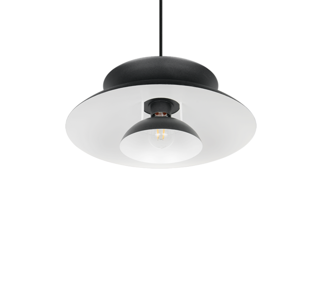Trio Lighting Trio AMARILA hanglamp | 1x E27 max 40W | zwart | Ø 40 cm | IP20 | 150 cm