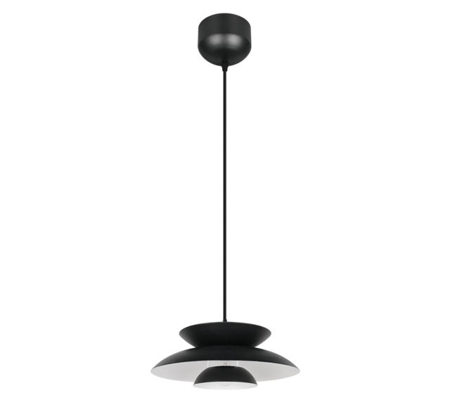 Trio Lighting Trio AMARILA hanglamp | 1x E27 max 40W | zwart | Ø 40 cm | IP20 | 150 cm