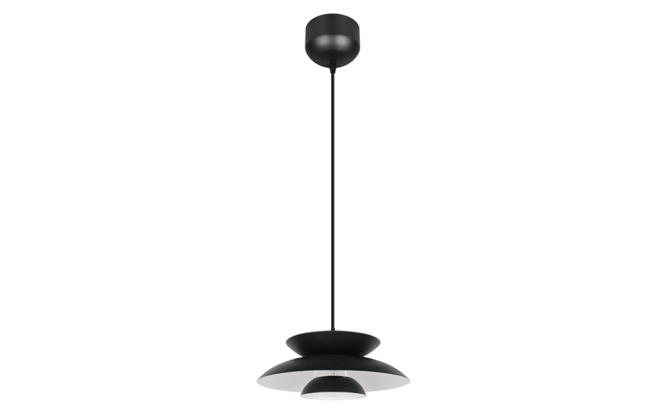 Trio Lighting Trio AMARILA hanglamp | 1x E27 max 40W | zwart | Ø 40 cm | IP20 | 150 cm