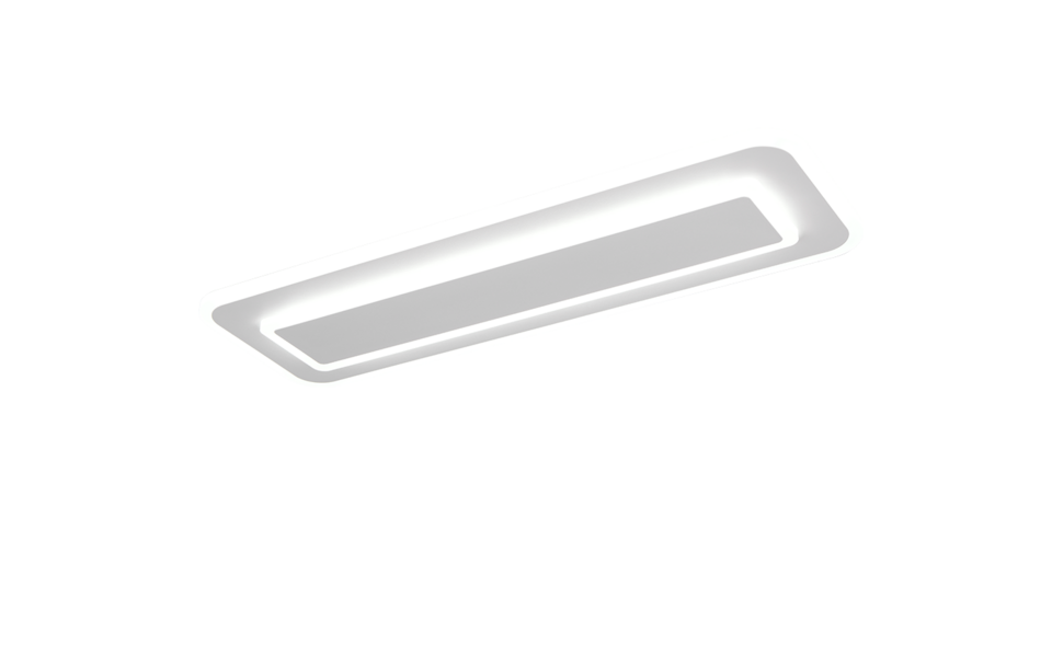 Trio Lighting Trio RIVA plafondlamp | LED | wit mat | 60 x 20 cm | IP20 | 1x 20W | 2300 lm | 2700-6500K | dimbaar