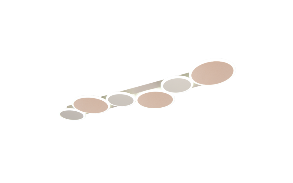 Trio Lighting Trio OVELA plafondlamp | LED | koffie | 100 x 30,5 cm | IP20 | 1x 34W | 3900 lm | 2700-6500K | dimbaar