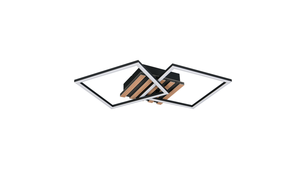 Trio Lighting Trio ZARO plafondlamp | LED | mat zwart | 59,5 x 35,5 cm | IP20 | 1x 20W | 2250 lm | 3000K Trio Lighting Trio ZARO plafondlamp | LED | mat zwart | 59,5 x 35,5 cm | IP20 | 1x 20W | 2250 lm | 3000K