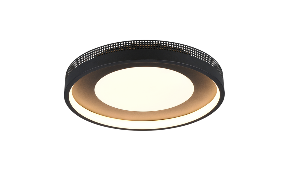 Trio Lighting Trio SOLEA plafondlamp | LED | mat zwart | Ø 40 cm | IP20 | 1x 36W | 4700 lm | 3000K