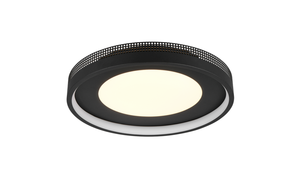 Trio Lighting Trio SOLEA plafondlamp | LED | mat zwart | Ø 40 cm | IP20 | 1x 36W | 4700 lm | 3000K