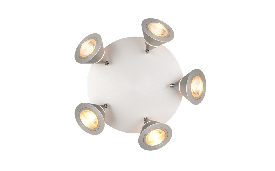 Trio Lighting Trio ROMEO plafondlamp | LED | nikkel mat | Ø 30 cm | IP20 | 5x 7W | 700 lm | 2300+3000+4000K Trio Lighting Trio ROMEO plafondlamp | LED | nikkel mat | Ø 30 cm | IP20 | 5x 7W | 700 lm | 2300+3000+4000K