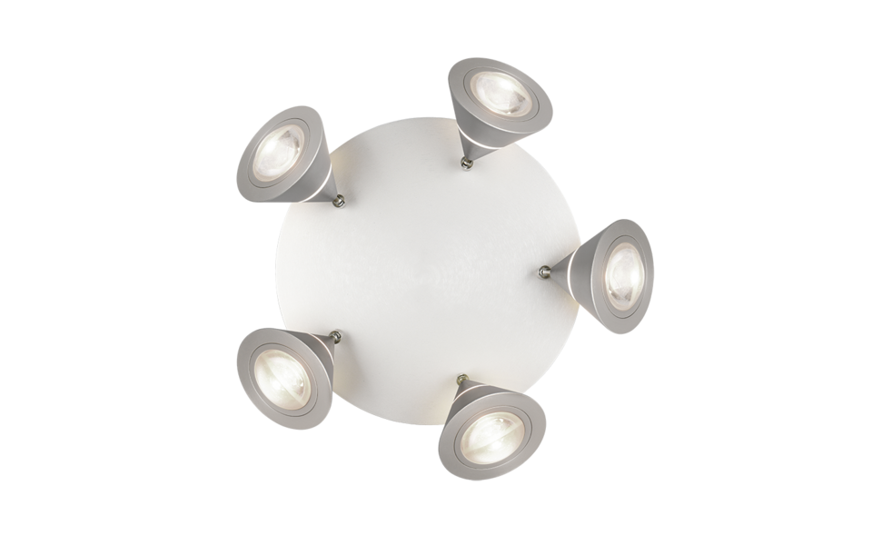Trio Lighting Trio ROMEO plafondlamp | LED | nikkel mat | Ø 30 cm | IP20 | 5x 7W | 700 lm | 2300+3000+4000K Trio Lighting Trio ROMEO plafondlamp | LED | nikkel mat | Ø 30 cm | IP20 | 5x 7W | 700 lm | 2300+3000+4000K