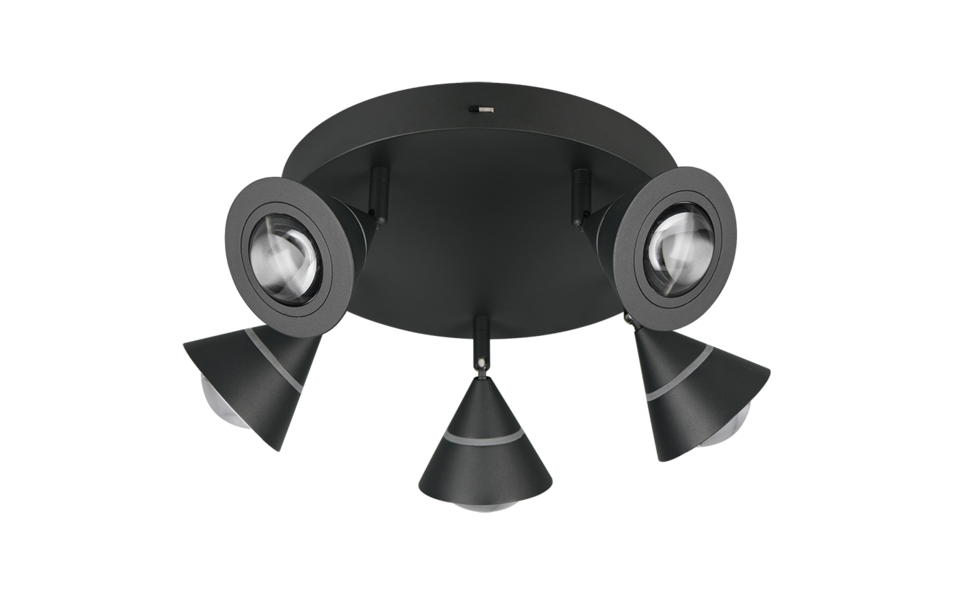 Trio Lighting Trio ROMEO LED ceiling light | 5x 7W 820 lm 4000K | black | Ø 20 cm | IP20 | 16.5 cm Trio Lighting Trio ROMEO LED ceiling light | 5x 7W 820 lm 4000K | black | Ø 20 cm | IP20 | 16.5 cm