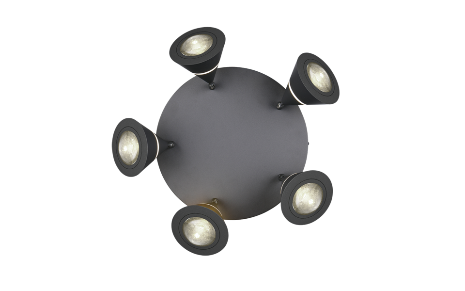 Trio Lighting Trio ROMEO LED ceiling light | 5x 7W 820 lm 4000K | black | Ø 20 cm | IP20 | 16.5 cm Trio Lighting Trio ROMEO LED ceiling light | 5x 7W 820 lm 4000K | black | Ø 20 cm | IP20 | 16.5 cm