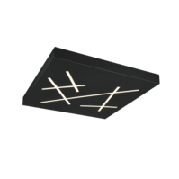 Trio SNIP plafondlamp | LED | mat zwart | 50 x 50 cm | IP20 Trio SNIP plafondlamp | LED | mat zwart | 50 x 50 cm | IP20
