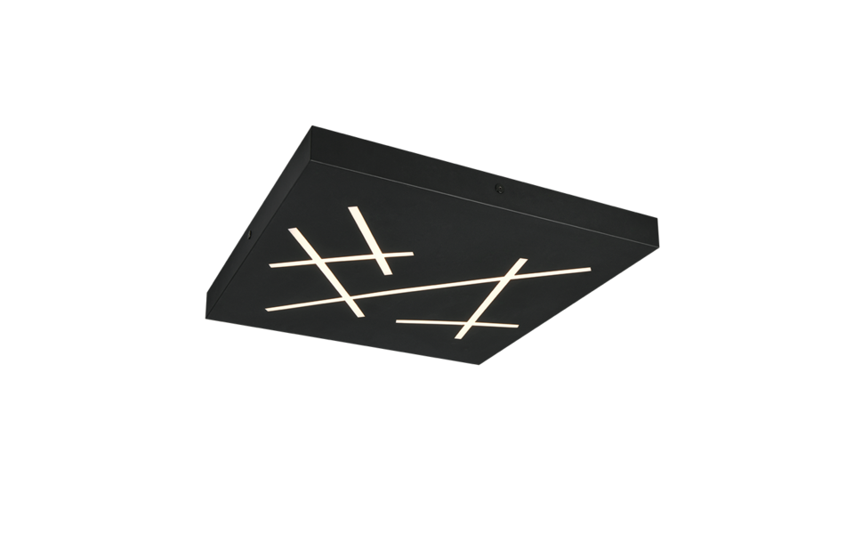 Trio Lighting Trio SNIP plafondlamp | LED | mat zwart | 50 x 50 cm | IP20 | 1x 24W | 2800 lm | 2700-6500K | dimbaar Trio Lighting Trio SNIP plafondlamp | LED | mat zwart | 50 x 50 cm | IP20 | 1x 24W | 2800 lm | 2700-6500K | dimbaar