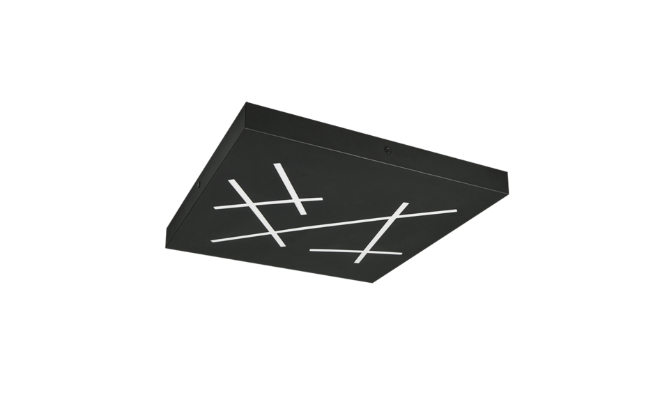 Trio Lighting Trio SNIP plafondlamp | LED | mat zwart | 50 x 50 cm | IP20 | 1x 24W | 2800 lm | 2700-6500K | dimbaar Trio Lighting Trio SNIP plafondlamp | LED | mat zwart | 50 x 50 cm | IP20 | 1x 24W | 2800 lm | 2700-6500K | dimbaar