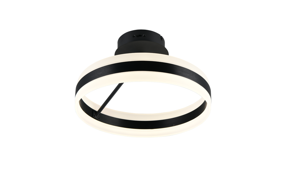 Trio Lighting Trio DIOS plafondlamp | LED | mat zwart | Ø 40 cm | IP20 | 1x 21W | 2400 lm | 2300+3000+4000K | dimbaar
