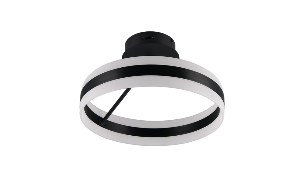 Trio Lighting Trio DIOS plafondlamp | LED | mat zwart | Ø 40 cm | IP20 | 1x 21W | 2400 lm | 2300+3000+4000K | dimbaar