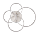 Trio Lighting Trio DRAKE plafondlamp | LED | nikkel mat | 80 x 70 cm | IP20 | 1x 50W | 5850 lm | 2700-6500K | dimbaar