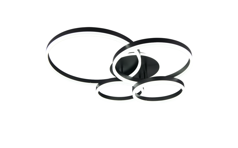 Trio Lighting Trio DRAKE ceiling light | 60W | black | IP20 | 17 cm