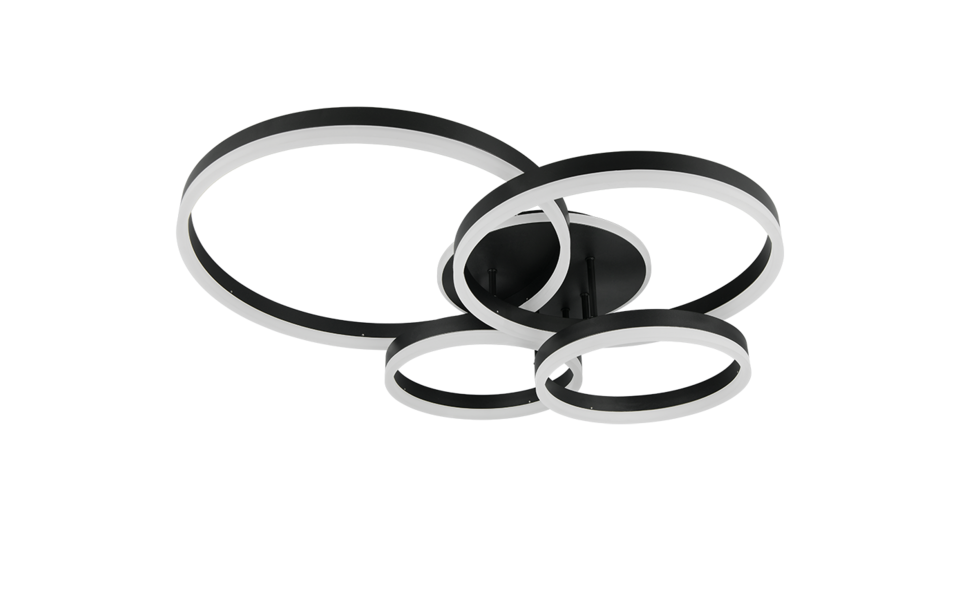 Trio Lighting Trio DRAKE ceiling light | 60W | black | IP20 | 17 cm